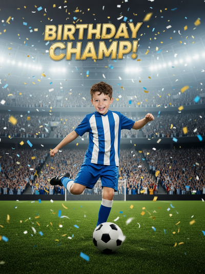 The Soccer Star boy portrait