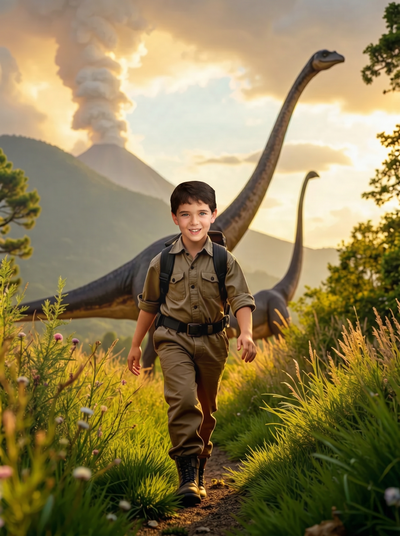 The Jurassic Park Ranger child portrait
