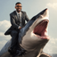 The Corporate Shark Rider man portrait