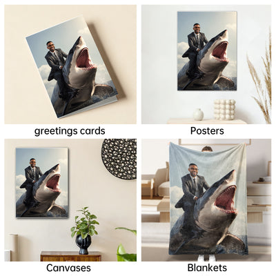 The Corporate Shark Rider man portrait
