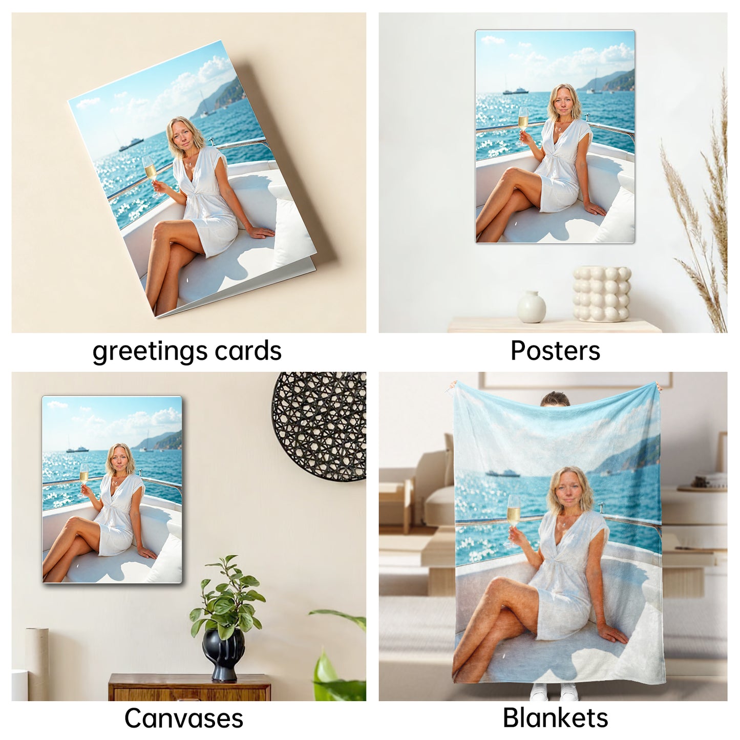 The Mediterranean Yacht Goddess woman portrait