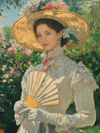 The Victorian Garden Socialite woman portrait