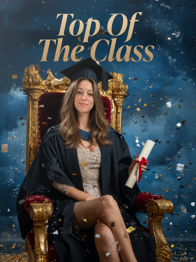 The Scholar Sovereign woman,graduation portrait
