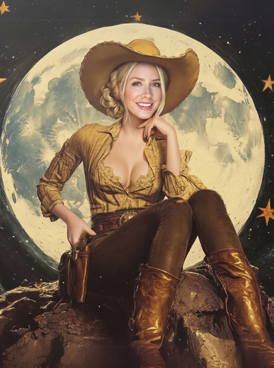 The Lunar Cowgirl woman portrait