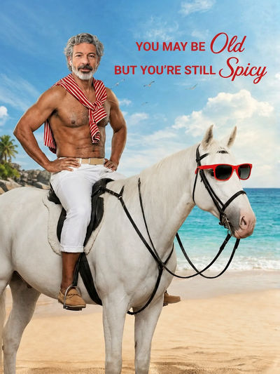 The Old Spice man portrait