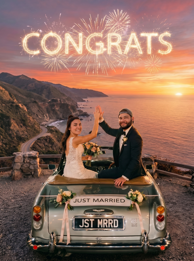 The Coastal Newlyweds couple portrait
