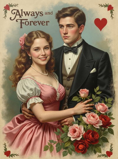 The Victorian Sweethearts couple portrait
