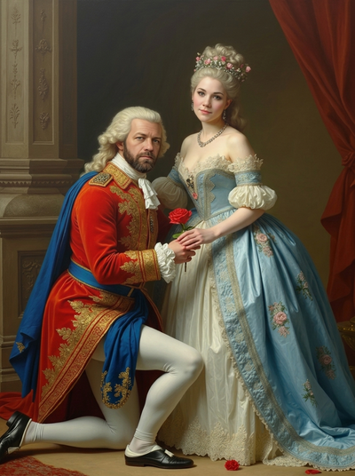 The Baroque Noble Couple portrait