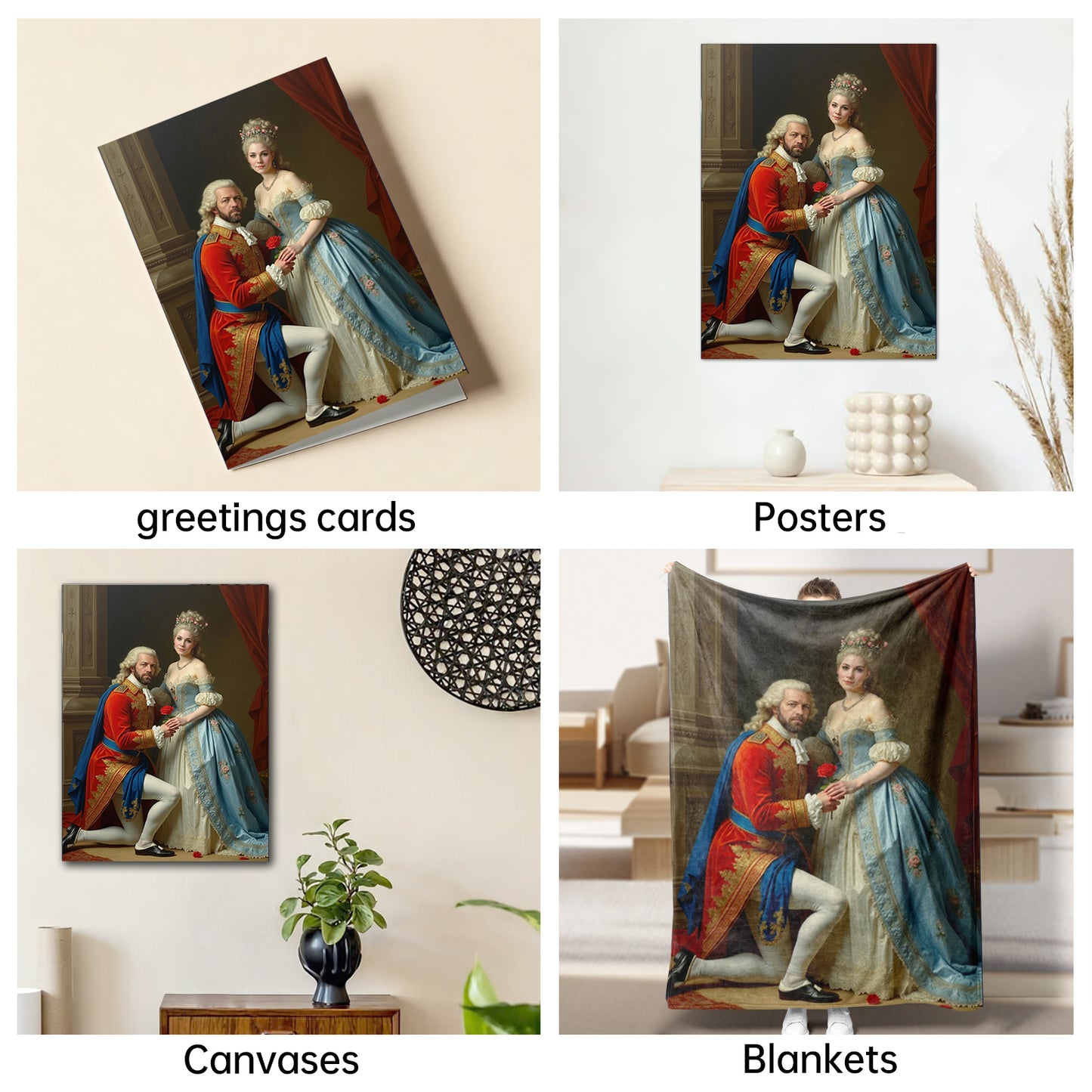 The Baroque Noble Couple portrait