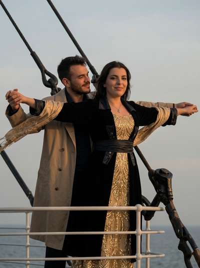The Edwardian Ocean Liners couple portrait