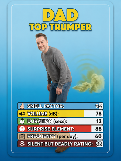 The Flatulent Dad Top Trumper man portrait
