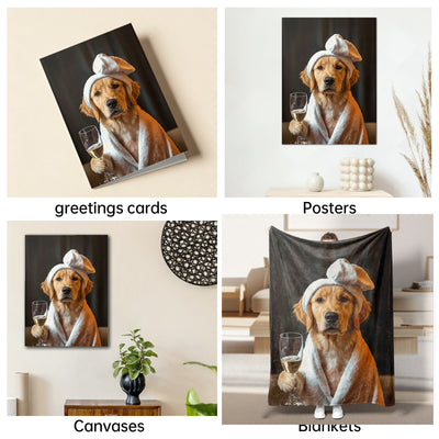 The Spa Day Socialite Golden Retriever portrait