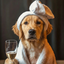 The Spa Day Socialite Golden Retriever portrait
