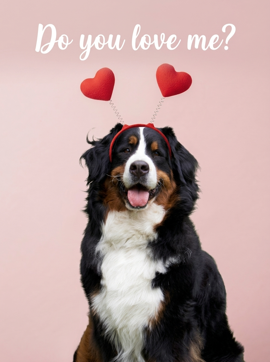 The Valentine Courtier Bernese Mountain Dog portrait