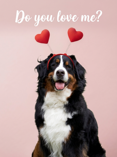 The Valentine Courtier Bernese Mountain Dog portrait