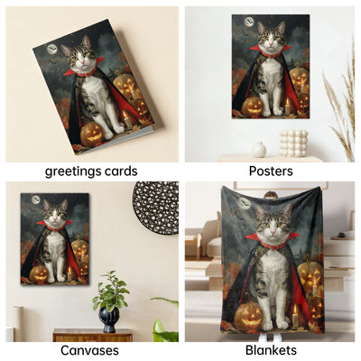 The Transylvanian Count Tabby Cat portrait