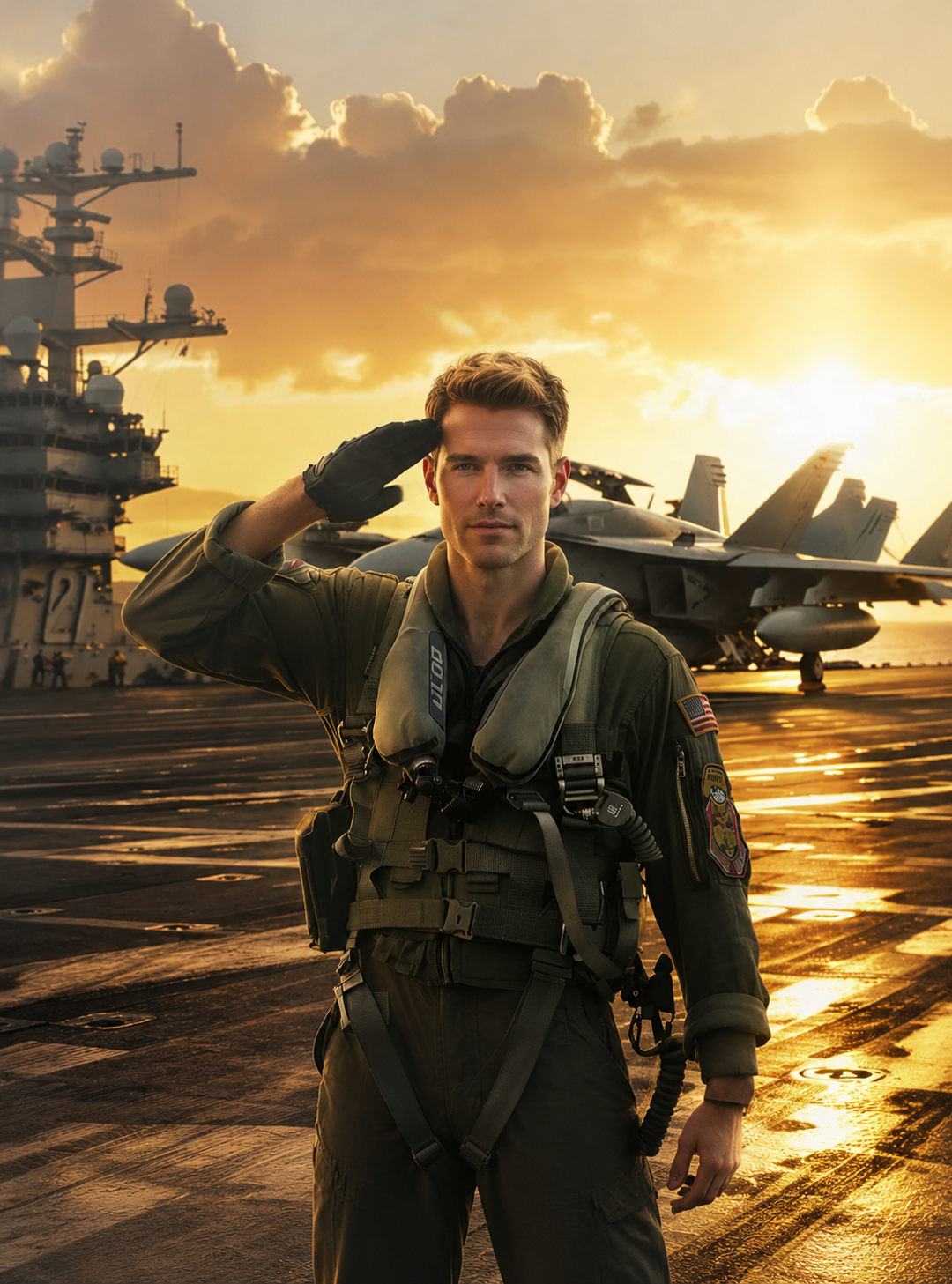 The Top Gun Pilot man portrait