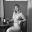 The 1950s Housewife Wine Enthusiast female portrait