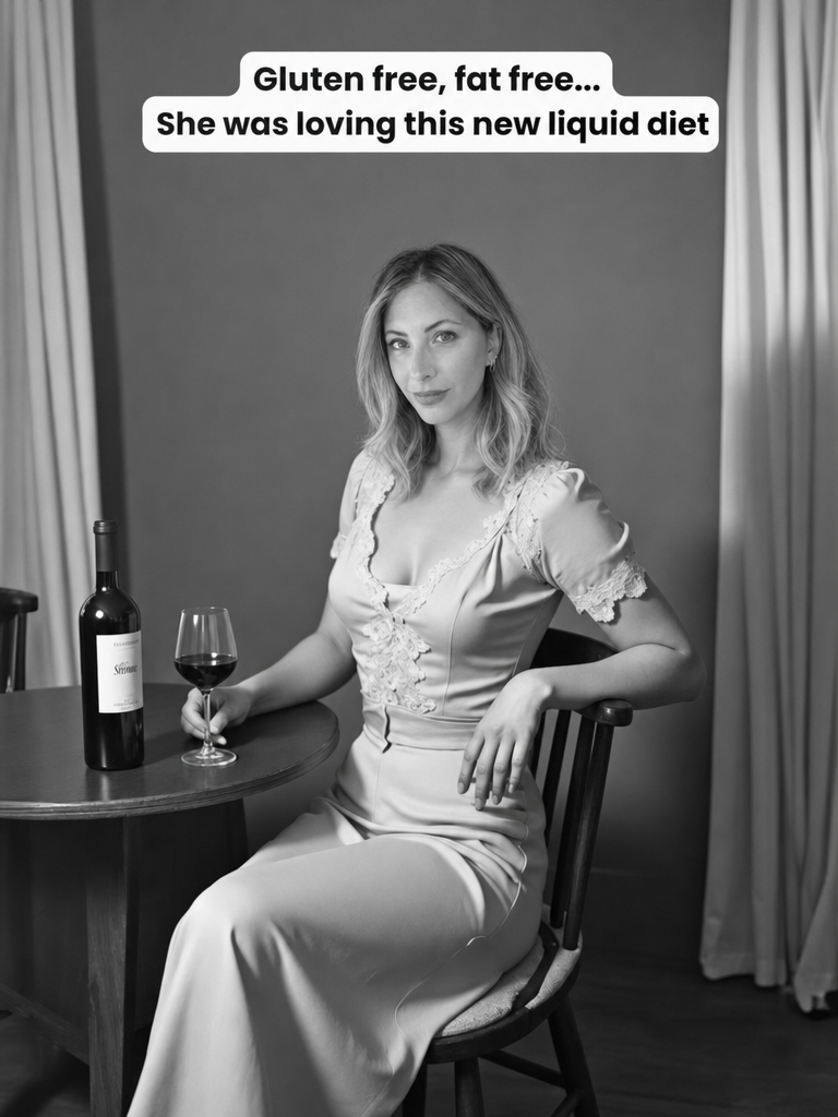 The 1950s Housewife Wine Enthusiast female portrait