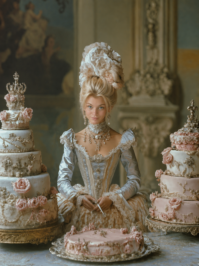 The Marie Antoinette Pastry Queen woman portrait