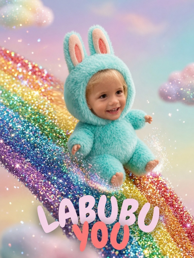 The Labubu Bunny girl portrait