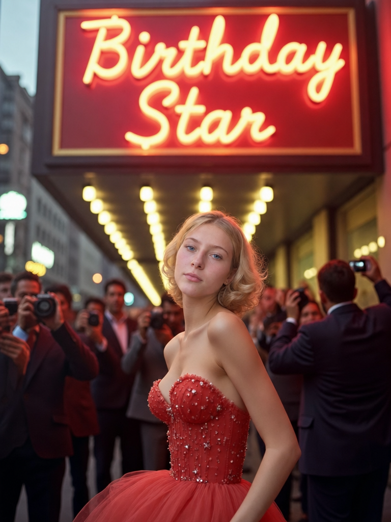 The Hollywood Birthday Starlet woman portrait