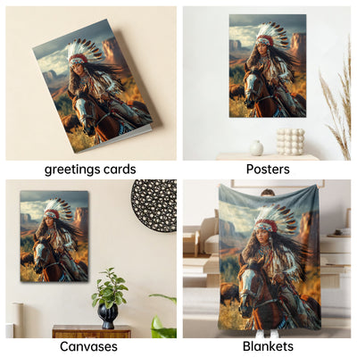 The Plains Chieftess woman portrait
