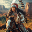 The Plains Chieftess woman portrait