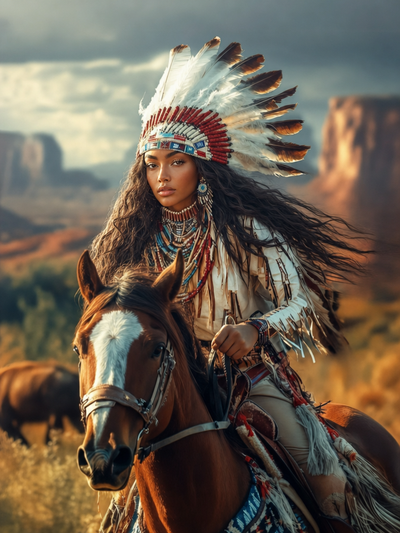The Plains Chieftess woman portrait
