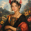 The Frida Kahlo woman portrait
