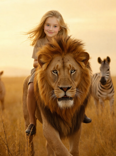 The Lion Rider girl portrait
