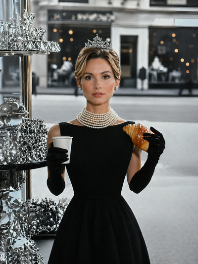 The Breakfast at Tiffany's woman portrait