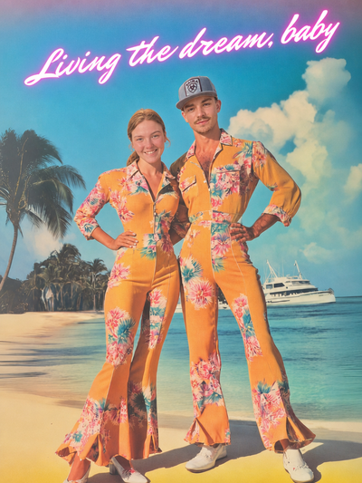 The 1970s Jetsetters couple portrait