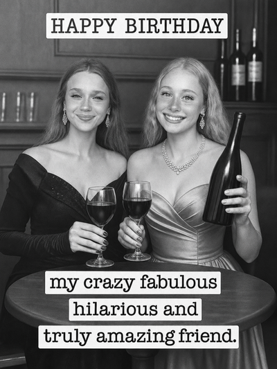 The Glamorous Wine Connoisseur friend portrait