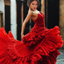 The Crimson Flamenco Dancer woman portrait
