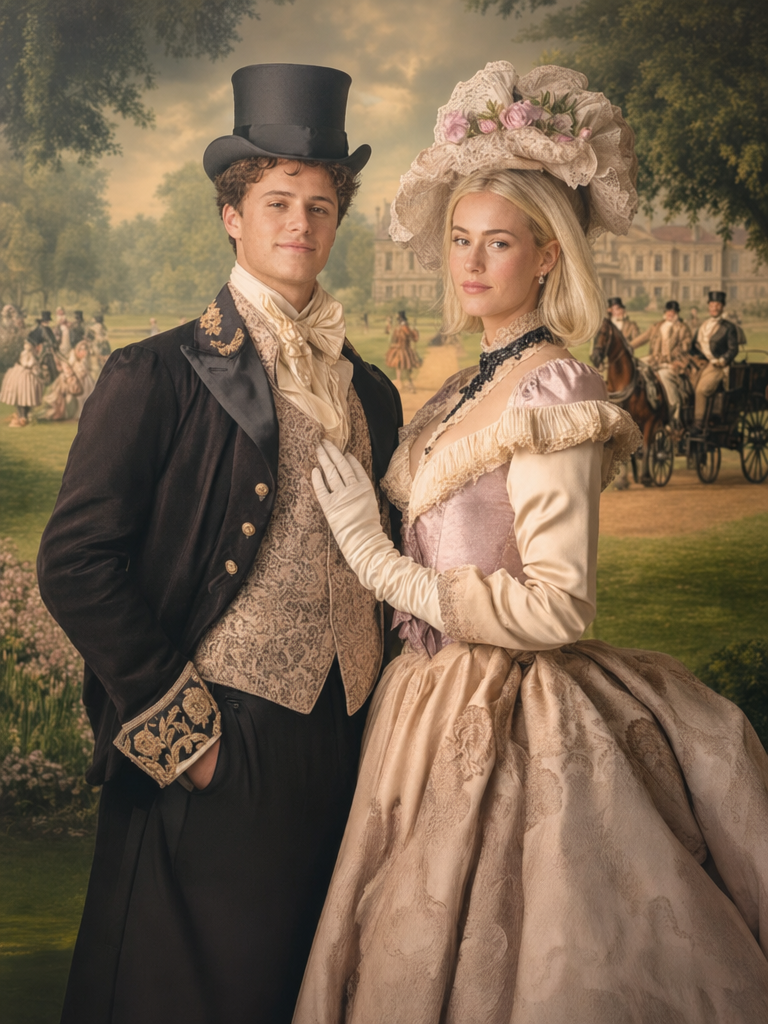 The Victorian Aristocrat couple portrait