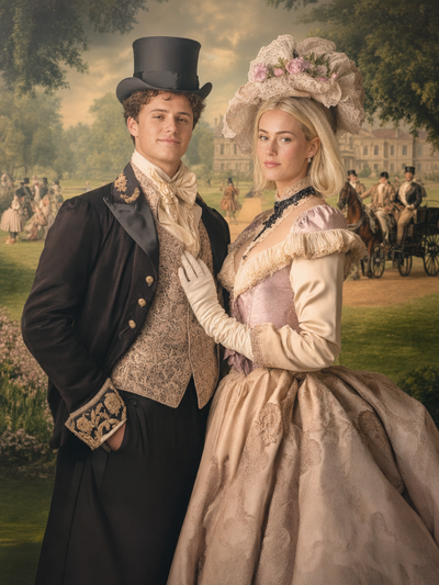 The Victorian Aristocrat couple portrait