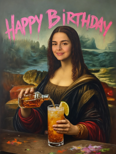 The Mixologist Muse birthday woman portrait