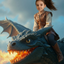 The Dragon Rider female portrait