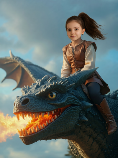 The Dragon Rider female portrait