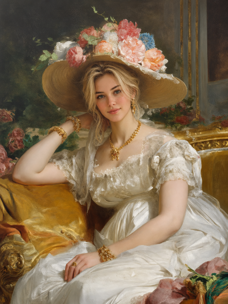 The Floral Bonnet Aristocrat none portrait