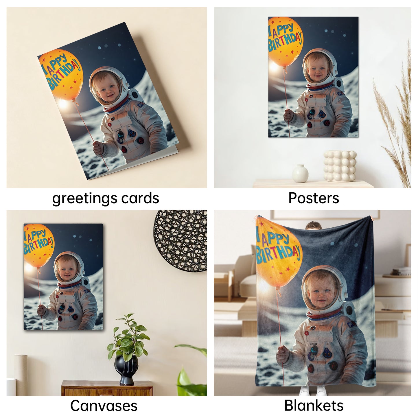 The Lunar Birthday Astronaut child portrait