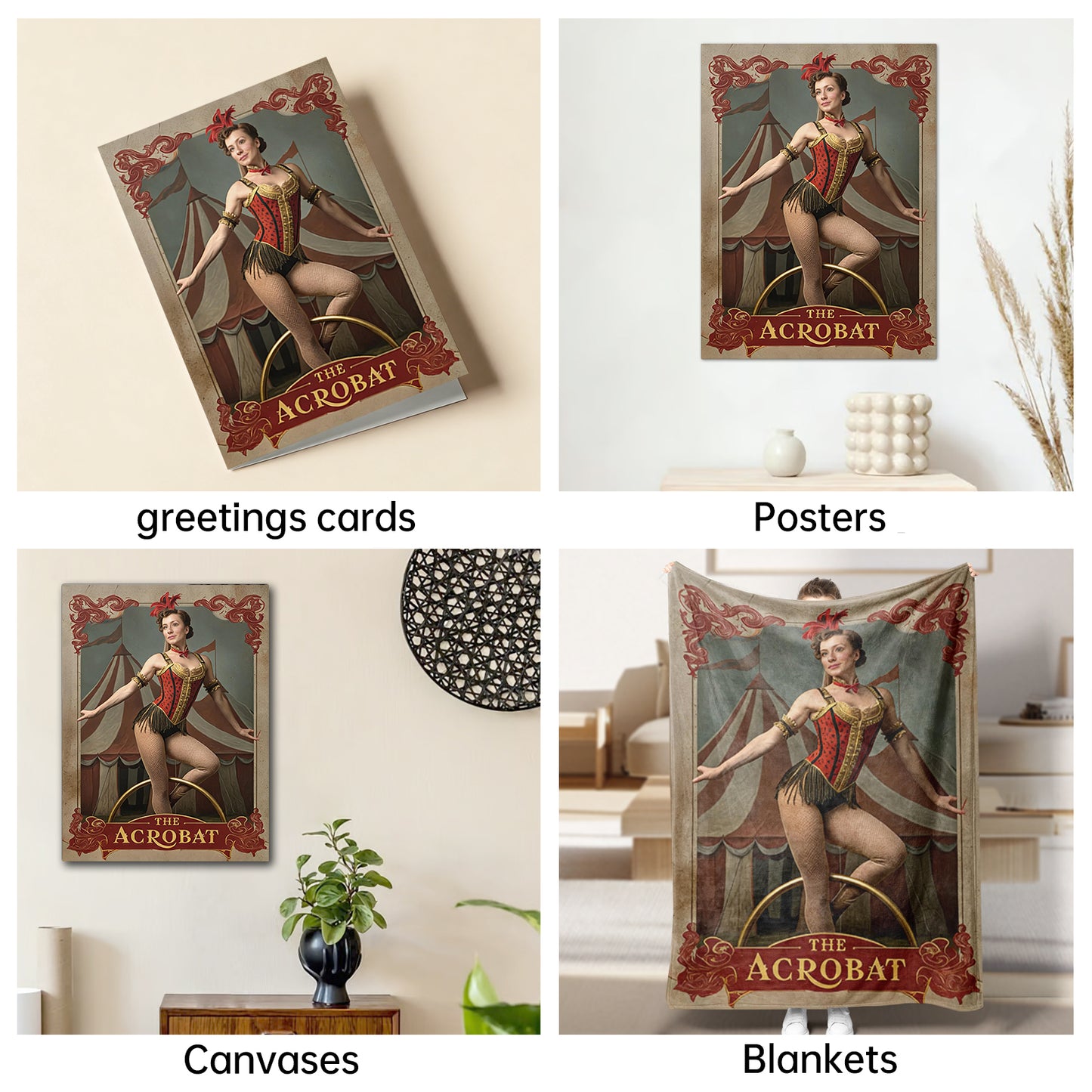The Vintage Circus Acrobat female portrait