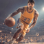 The Court King basketball portrait