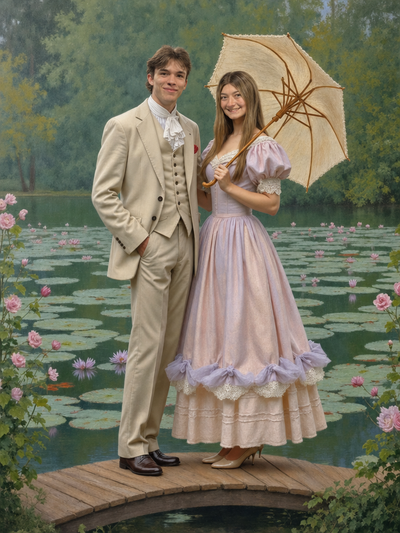 The Impressionist Garden Couple none portrait