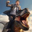 The Corporate Dino Rider male portrait