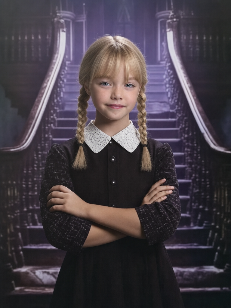 The Addams Family girl portrait