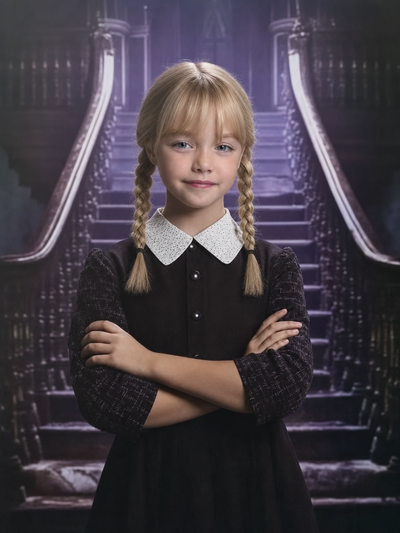 The Addams Family girl portrait