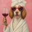 The Pampered Socialite Brittany Spaniel portrait