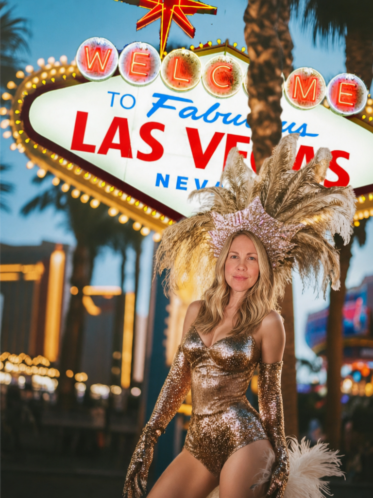 The Las Vegas Showgirl woman portrait